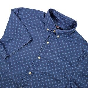 Vineyard Vines Mens S Classic Fit Murray Shirt Button Down Blue Shells Geometric